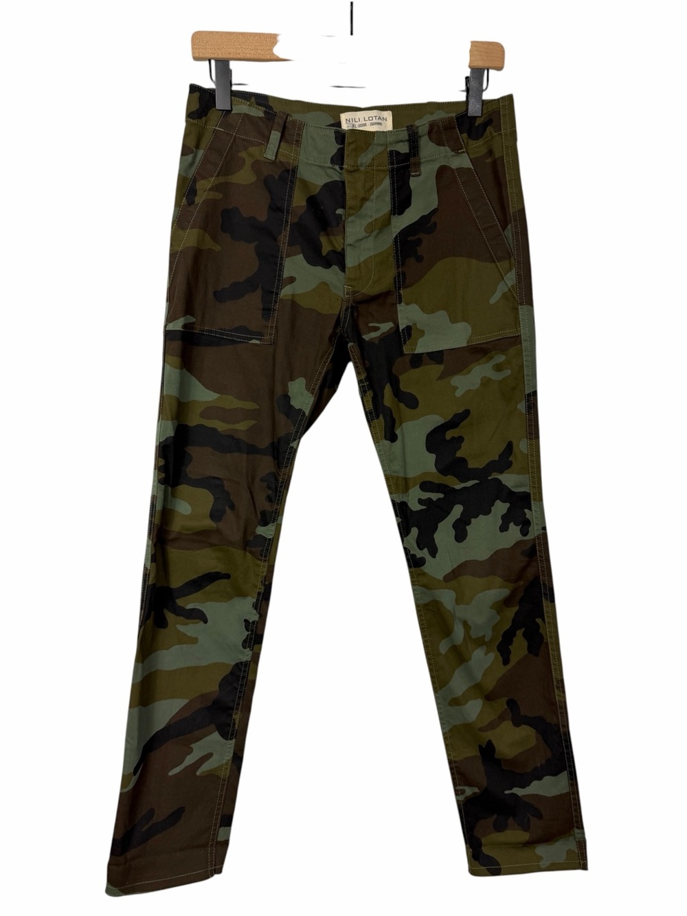 Nili Lotan Camo Utility Pants Green Brown Size 2